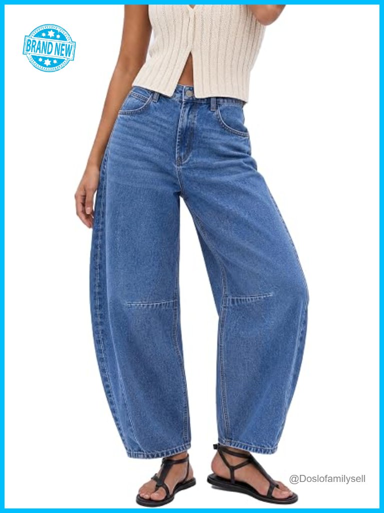 High Waist Baggy Wide Leg Y2k Vintage Barrel Jeans For Women